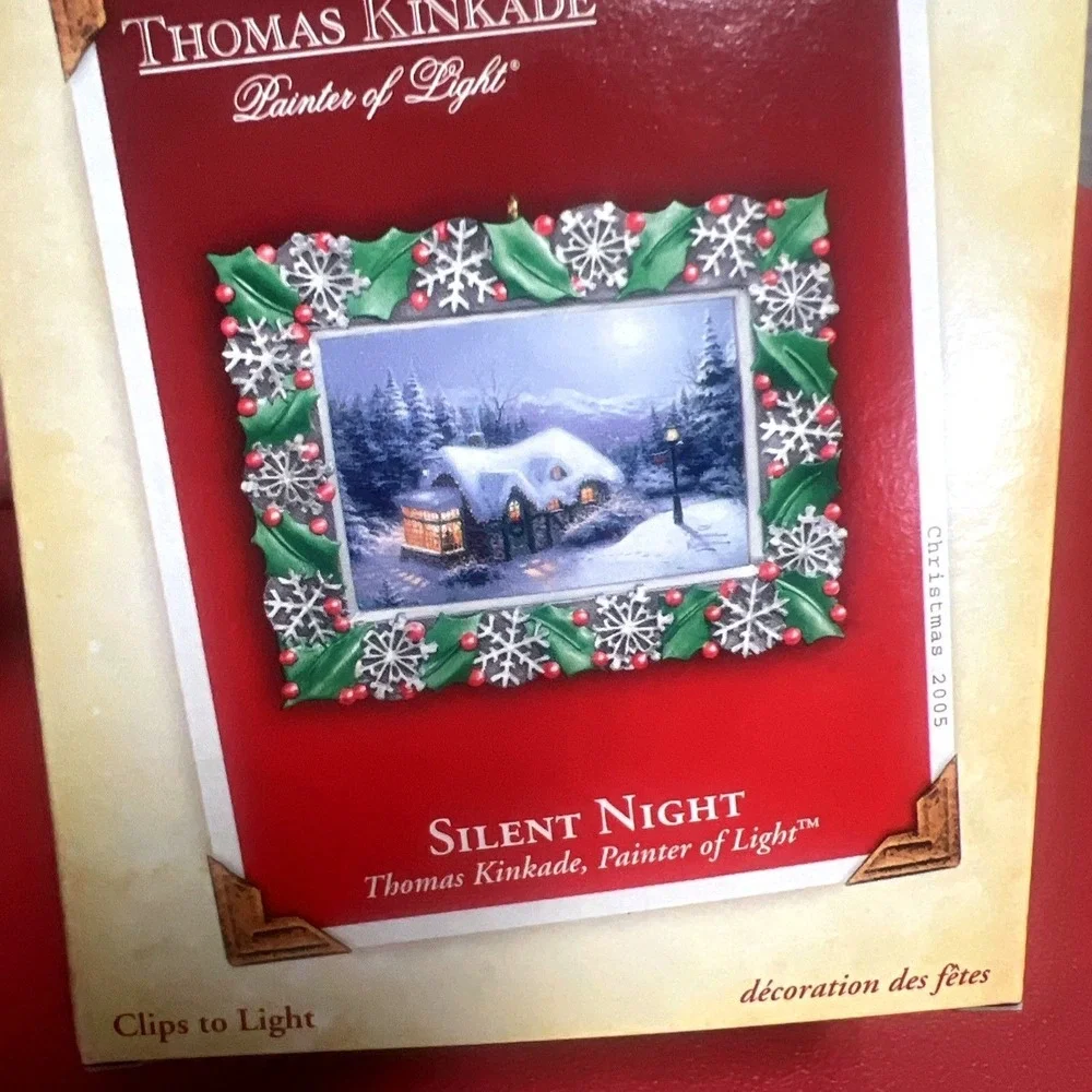 2005 Hallmark Keepsake Christmas Ornament Silent Night‎ Thomas Kinkade Painter